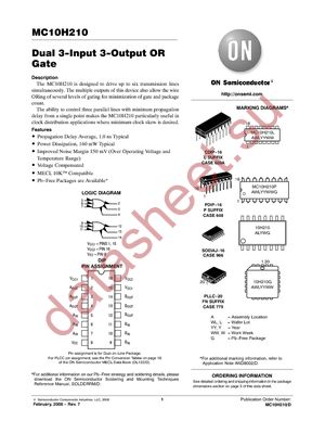 MC10H210FNR2 datasheet  